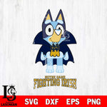 Notre Dame Fighting Irish Bluey Dracula Halloween Svg Eps Dxf Png File, Digital Download, Instant Download