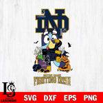 Notre Dame Fighting Irish Bluey Halloween NCAA 2 Svg Eps Dxf Png File, Digital Download, Instant Download