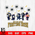 Notre Dame Fighting Irish Bluey Halloween Spooky Svg Eps Dxf Png File, Digital Download, Instant Download