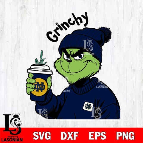 Notre Dame Fighting Irish Boujee Grinch 10 Svg Eps Dxf Png File, Digital Download, Instant Download