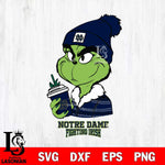 Notre Dame Fighting Irish Boujee Grinch Christmas Cut Files Cricut, Svg Dxf Eps Png file, Digital download , Silhouette
