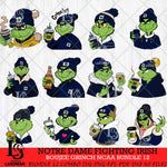 Notre Dame Fighting Irish Boujee Grinch NCAA Bundle 12 SVG Eps Dxf Png File, Digital Download, Instant Download