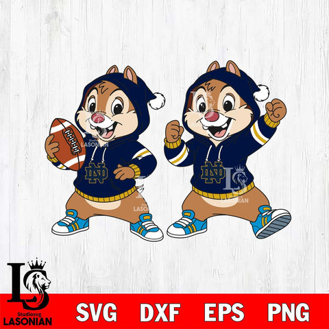 Notre Dame Fighting Irish Chip và Dale Football File Cut, NCAA SVG DXF EPS PNG FILE, Digital Download , Criucut , Silhouette
