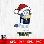 Notre Dame Fighting Irish Christmas Bluey Hat Cut Files,Bluey Cricut,Christmas Svg , Bluey svg , Digital Download, dxf eps png pdf file