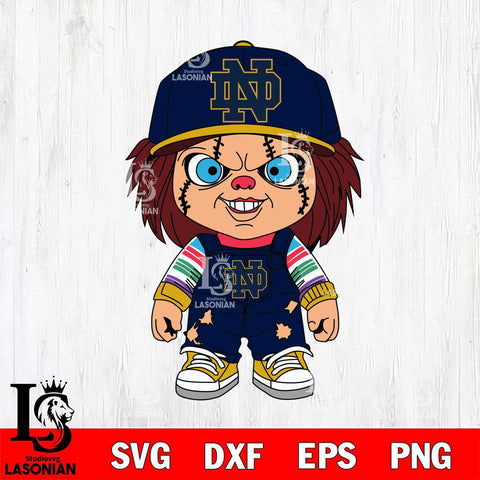 Notre Dame Fighting Irish Chucky Football Horror Halloween Svg Eps Dxf Png File, NCAA svg, Digital Download, Instant Download