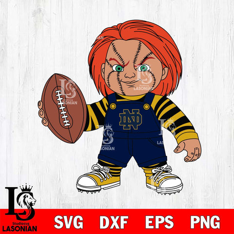 Notre Dame Fighting Irish Chucky Horror 12 Svg Eps Dxf Png File, NCAA svg, Digital Download, Instant Download
