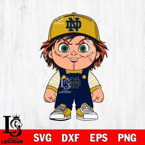 Notre Dame Fighting Irish Chucky Horror Svg Eps Dxf Png File, NCAA svg, Digital Download, Instant Download