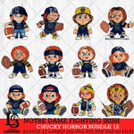 Notre Dame Fighting Irish Chucky Horror Bundle 12 SVG Eps Dxf Png File, Bundle NCAA svg, Digital Download, Instant Download