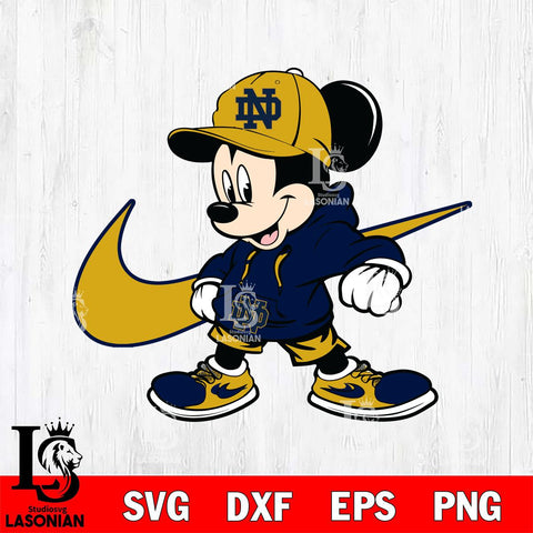 Notre Dame Fighting Irish Cool Mickey Mouse Svg Eps Dxf Png File, NCAA svg, Digital Download, Instant Download