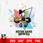 Notre Dame Fighting Irish Cute Daisy Duck Cheerleader SVG DXF EPS PNG FILE, NCAA File Cut,Digital Download,Instant Download