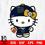 Notre Dame Fighting Irish Cute Hello Kitty Football 10 Svg Eps Dxf Png File, NCAA svg, Digital Download, Instant Download