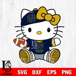 Notre Dame Fighting Irish Cute Hello Kitty Football 11 Svg Eps Dxf Png File, NCAA svg, Digital Download, Instant Download