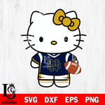 Notre Dame Fighting Irish Cute Hello Kitty Football 8 Svg Eps Dxf Png File, NCAA svg, Digital Download, Instant Download