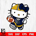 Notre Dame Fighting Irish Cute Hello Kitty Football 9 Svg Eps Dxf Png File, NCAA svg, Digital Download, Instant Download