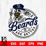 Notre Dame Fighting Irish Dad With Beard Are Better Svg Eps Dxf Png File, Digital Download, Instant Download