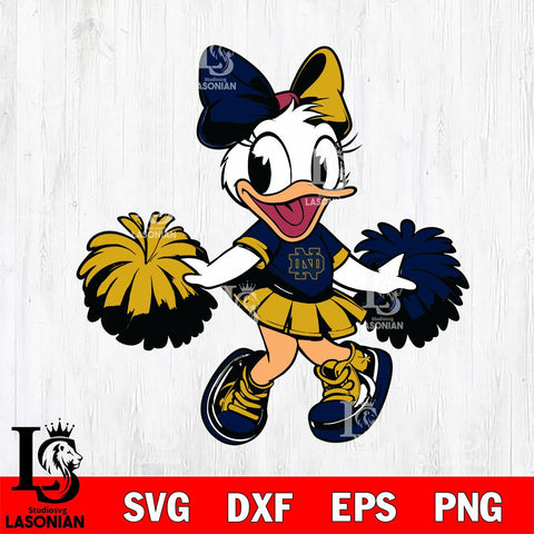 Notre Dame Fighting Irish Daisy Duck Cheerleader Svg Eps Dxf Png File, NCAA svg, Digital Download, Instant Download