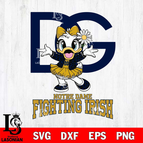 Notre Dame Fighting Irish Dolce And Gabbana Daisy Duck Disney Svg Eps Dxf Png File, Digital Download, Instant Download