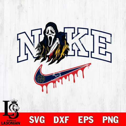 Notre Dame Fighting Irish Ghostface Nike Svg Eps Dxf Png File, Digital Download, Instant Download