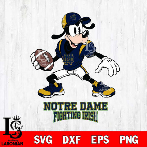 Notre Dame Fighting Irish Goofy Disney, Svg Eps Dxf Png File, Digital Download