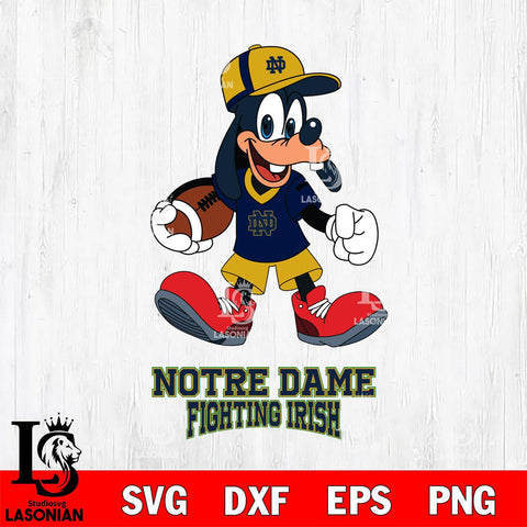 Notre Dame Fighting Irish Goofy Football Player SVG DXF EPS PNG FILE,NCAA svg ,Football Digital Download,Instant Download, Silhouette