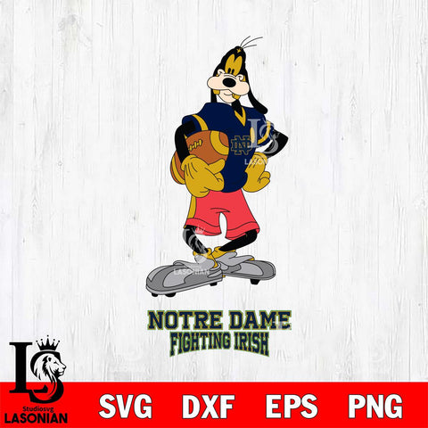 Notre Dame Fighting Irish Goofy Player SVG DXF EPS PNG FILE,NCAA svg ,Football Digital Download,Instant Download, Silhouette