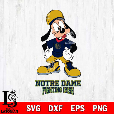 Notre Dame Fighting Irish Goofy Sport SVG DXF EPS PNG FILE,NCAA svg ,Football Digital Download,Instant Download, Silhouette