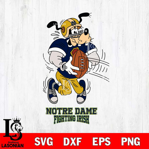 Notre Dame Fighting Irish Goofy Sport Football SVG DXF EPS PNG FILE,NCAA svg ,Football Digital Download,Instant Download, Silhouette