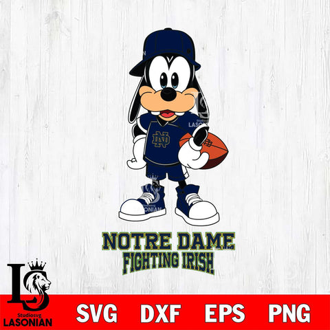 Notre Dame Fighting Irish Goofy rugby SVG DXF EPS PNG FILE,NCAA svg ,Football Digital Download,Instant Download, Silhouette