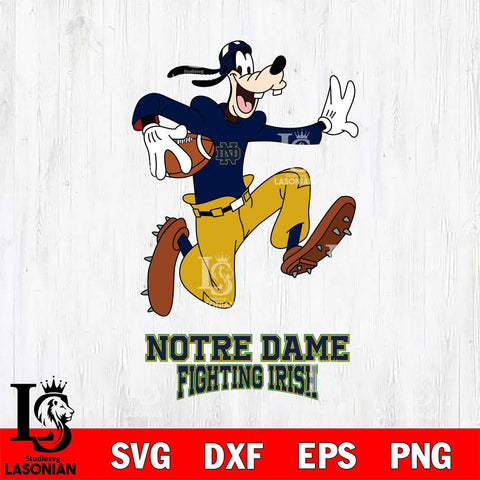 Notre Dame Fighting Irish Goofy rugby Sport SVG DXF EPS PNG FILE,NCAA svg ,Football Digital Download,Instant Download, Silhouette