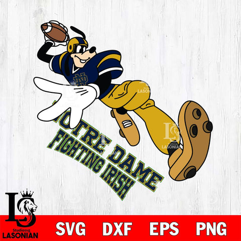 Notre Dame Fighting Irish Goofy rugby player SVG DXF EPS PNG FILE,NCAA svg ,Football Digital Download,Instant Download, Silhouette