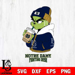 Notre Dame Fighting Irish Grinch Bougie Christmas Cut Files Cricut, Svg Dxf Eps Png file, Digital download , Silhouette