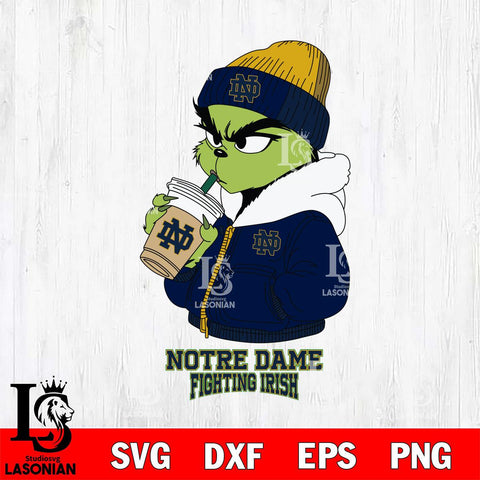 Notre Dame Fighting Irish Grinch Bougie Sport Svg Eps Dxf Png File, Digital Download, Instant Download