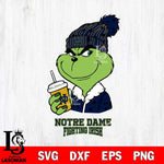 Notre Dame Fighting Irish Grinch Cofffe Christmas Cut Files Cricut, Svg Dxf Eps Png file, Digital download , Silhouette