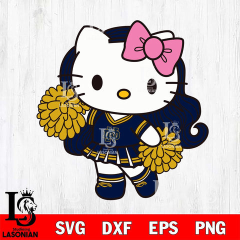 Notre Dame Fighting Irish Hello Kitty Cheerleader 7 Svg Eps Dxf Png File, Digital Download, Instant Download
