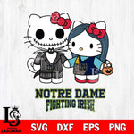 Notre Dame Fighting Irish Hello Kitty Horror 11 Svg Eps Dxf Png File, Digital Download