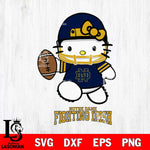 Notre Dame Fighting Irish Hello Kitty NCAA 4 Svg Eps Dxf Png File, Digital Download, Instant Download
