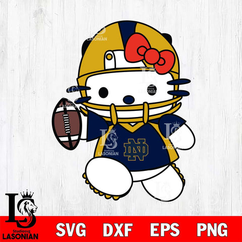 Notre Dame Fighting Irish Hello Kitty sport 11 Svg Eps Dxf Png File, NCAA svg, Digital Download, Instant Download