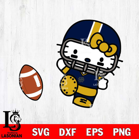Notre Dame Fighting Irish Hello Kitty sport 12 Svg Eps Dxf Png File, NCAA svg, Digital Download, Instant Download