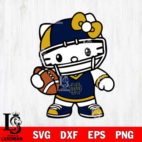 Notre Dame Fighting Irish Hello Kitty sport 2 Svg Eps Dxf Png File, NCAA svg, Digital Download, Instant Download