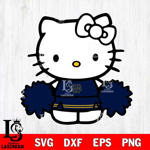 Notre Dame Fighting Irish Hello Kitty sport 3 Svg Eps Dxf Png File, NCAA svg, Digital Download, Instant Download