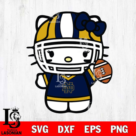 Notre Dame Fighting Irish Hello Kitty sport 9 Svg Eps Dxf Png File, NCAA svg, Digital Download, Instant Download