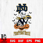 Notre Dame Fighting Irish Jack Skellington 2 halloween Svg Eps Dxf Png File, NCAA svg, Digital Download, Instant Download