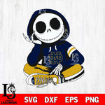 Notre Dame Fighting Irish Jack Skellington halloween Svg Eps Dxf Png File, NCAA svg, Digital Download, Instant Download