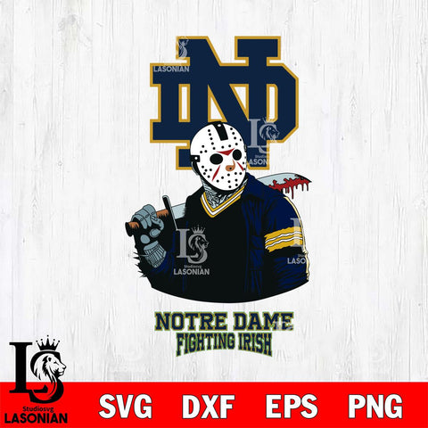 Notre Dame Fighting Irish Jason Voorhees 10 Svg Eps Dxf Png File, Digital Download