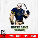 Notre Dame Fighting Irish Jason Voorhees Svg Eps Dxf Png File, Digital Download