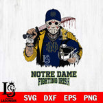 Notre Dame Fighting Irish Jason Voorhees 2 Svg Eps Dxf Png File, Digital Download