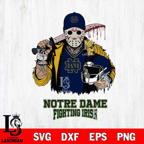 Notre Dame Fighting Irish Jason Voorhees 2 Svg Eps Dxf Png File, Digital Download