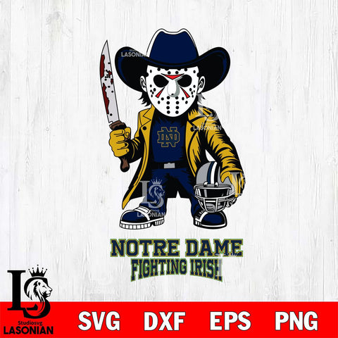 Notre Dame Fighting Irish Jason Voorhees 3 Svg Eps Dxf Png File, Digital Download
