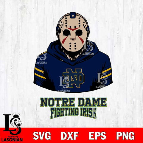 Notre Dame Fighting Irish Jason Voorhees 4 Svg Eps Dxf Png File, Digital Download