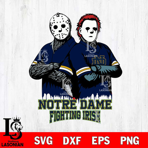 Notre Dame Fighting Irish Jason Voorhees 8 Svg Eps Dxf Png File, Digital Download